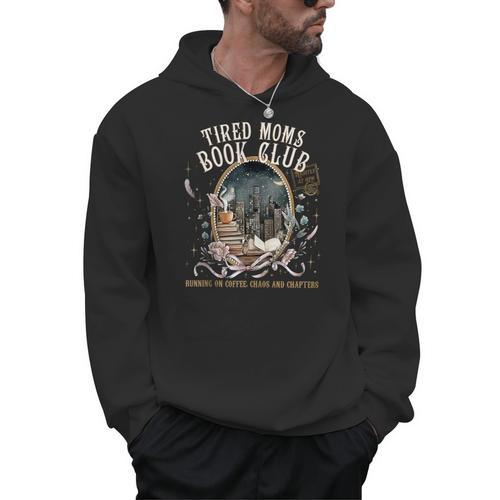 Tired Moms Book Club Coffee Mama Mommy Mother's Day Mom Life Men Hoodie - Bookorys