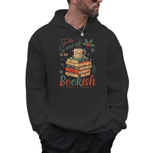 Tis The Season To Be Bookish Christmas Seasons Book Readings Men Hoodie - Bookorys