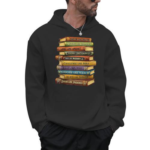 History Book Stack Leaders African American Pride Men Hoodie - Bookorys