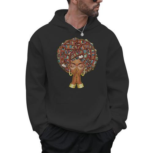 History Month Afro Book Lover Women Girls Librarian Men Hoodie - Bookorys