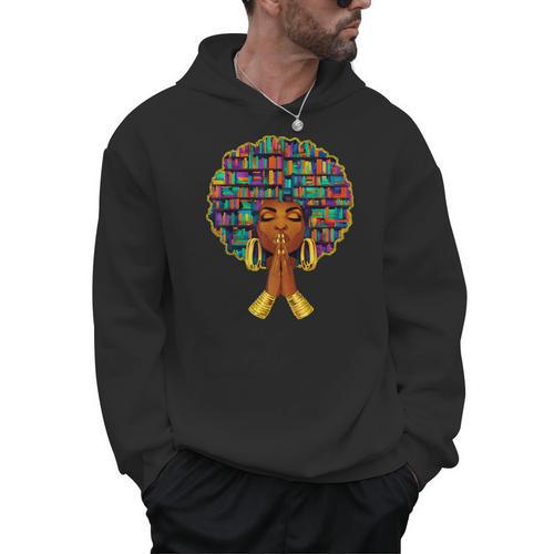 History Month Afro Women Book Lover Librarian Teacher Men Hoodie - Bookorys
