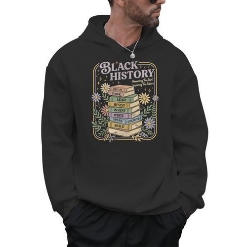 History Month Books Black African American Teachers Men Hoodie - Bookorys