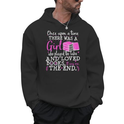 Tuba Player Book Lover Nerd Marching Band Reader Geek Men Hoodie - Bookorys CA