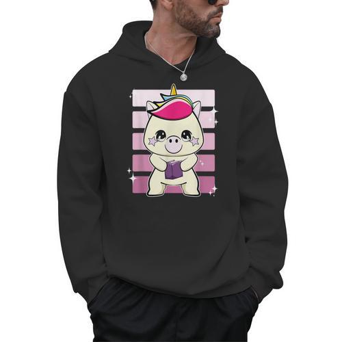 Unicorn With Book Men Hoodie - Bookorys AU