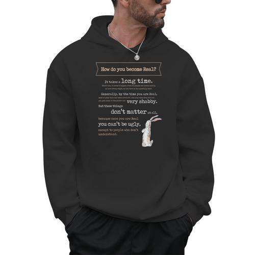 Velveteen Rabbit Book Quote 1922 Becoming Real Skin Horse Men Hoodie - Bookorys CA