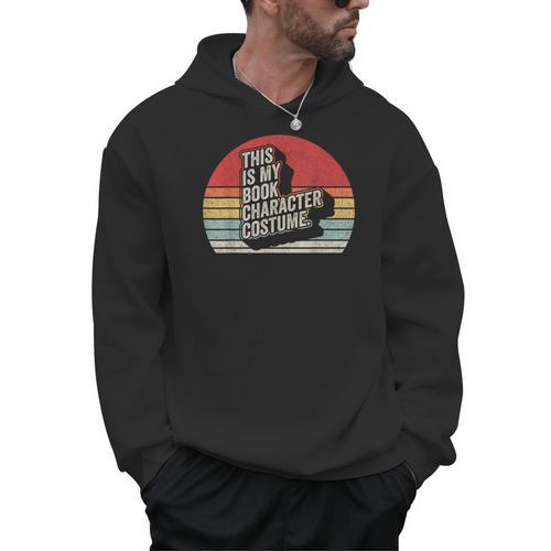 Vintage This Is My Book Character Costume Halloween Men Hoodie - Bookorys