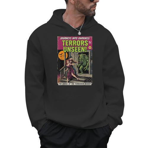Vintage Horror Comic Book Cover Terrors Unseen Swamp Monster Men Hoodie - Bookorys
