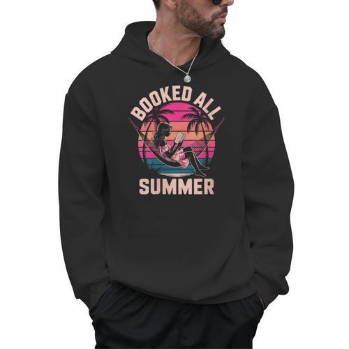 Womens Book Girl Summer Beach Vacation Book Lover Men Hoodie - Bookorys
