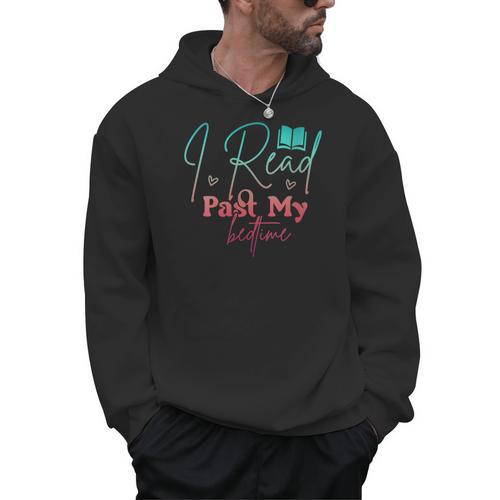 Women's Book Lover I Read Past My Bedtime Bookworm Readers Librarian Men Hoodie - Bookorys CA