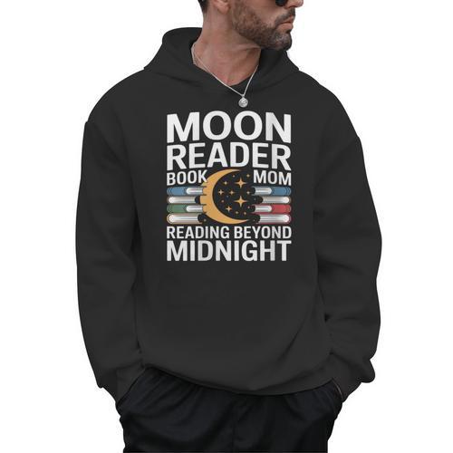 Women's Moon Reader Book Mom Reading Beyond Midnight Men Hoodie - Bookorys UK