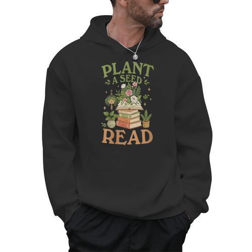 Women's Plant A Seed Read Summer Reading 2026 Teacher Librarian Book Men Hoodie - Bookorys