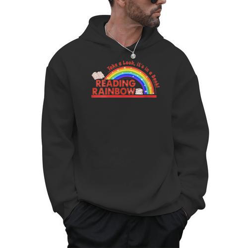 Women's Retro Rainbow Take A Look It's In A Book Reading Bookworm Men Hoodie - Bookorys UK