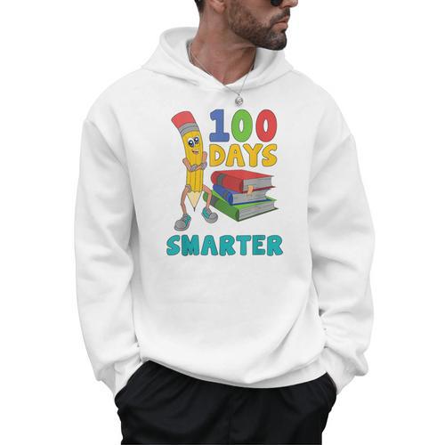 100 Days Smarter Teacher Student Books 100th Day Of School For Men Women Kids Men Hoodie - Bookorys CA