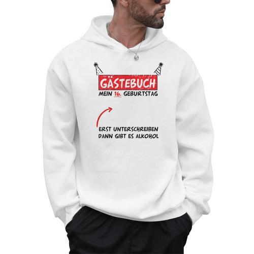 16th Birthday Boy Girl Party Guest Book Men Hoodie - Bookorys DE