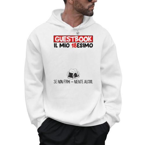 18 Birthday Guest Book 18 Years Men Hoodie - Bookorys UK