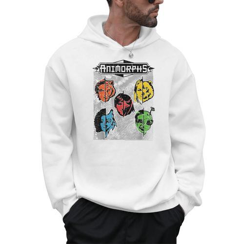 Animorphs Split Face Character Colorful Grid Book Series Men Hoodie - Bookorys AU