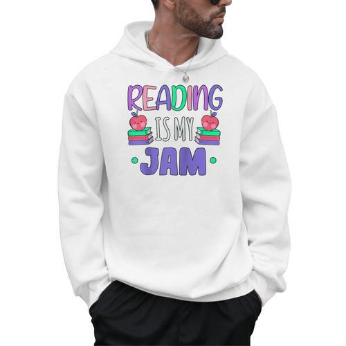 Back To School Book Reader Reading Is My Jam Bookworm Raglan Baseball Tee Men Hoodie - Bookorys AU