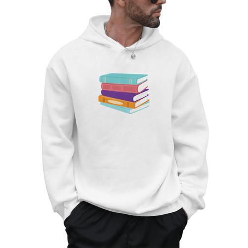 I Like Big Books And I Cannot Lie Reading Reader Bookworm Men Hoodie - Bookorys