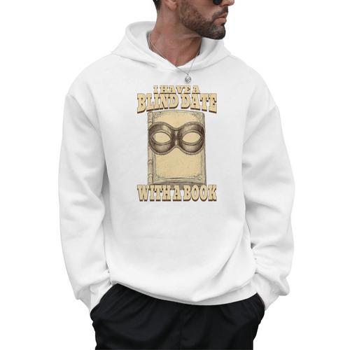 Blind Date With A Book Reader Bookworm Book Lover Literary Premium Tri-Blend Men Hoodie - Bookorys DE