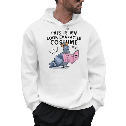 This Is My Book Character Costume Pigeon Kids Reading Men Hoodie - Bookorys