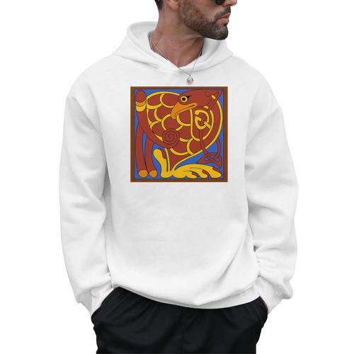 Book Of Kells Celtic Knot Medieval Bird Premium Tri-Blend Men Hoodie - Bookorys