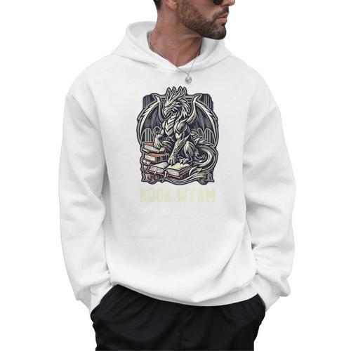 Book Lover I'm a Bookwyrm Not A Bookworm Fantasy Library Fan Premium Tri-Blend Men Hoodie - Bookorys AU