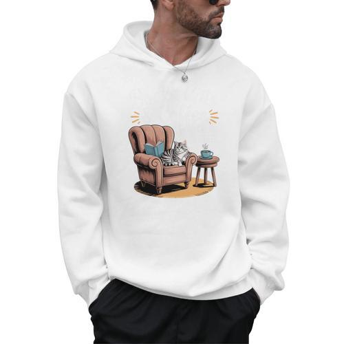 Book Lovers Cats Men Hoodie - Bookorys AU