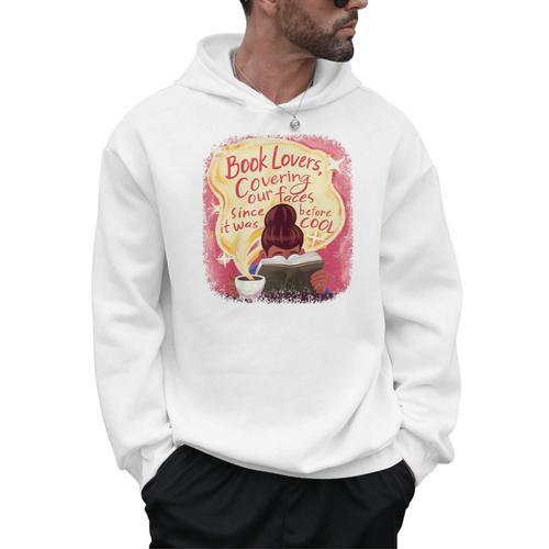 Book Lovers Covering Our Faces Men Hoodie - Bookorys