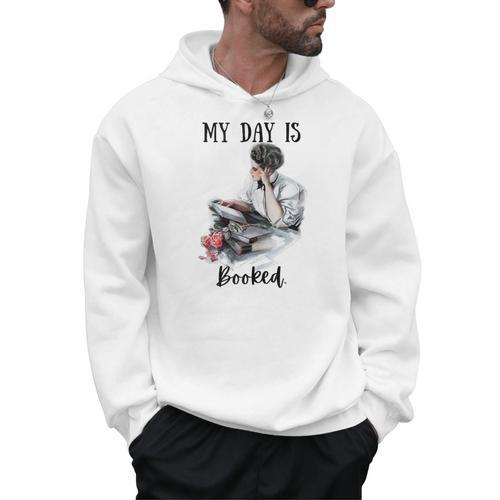 Book Lovers My Day Is Booked Vintage Men Hoodie - Bookorys DE