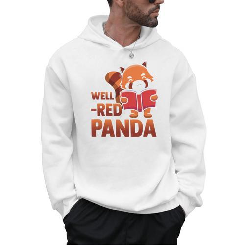 Book Nerd Well Red Panda Cute Bear Book Nerd Zookeeper Men Hoodie - Bookorys AU
