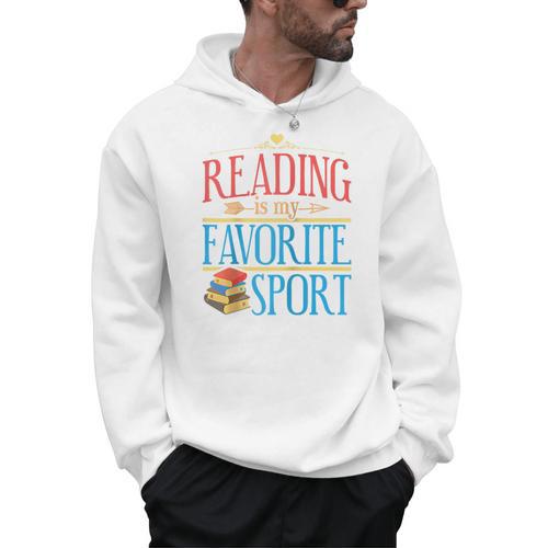 Book Reading Reading Is My Favorite Sport Raglan Baseball Tee Men Hoodie - Bookorys CA