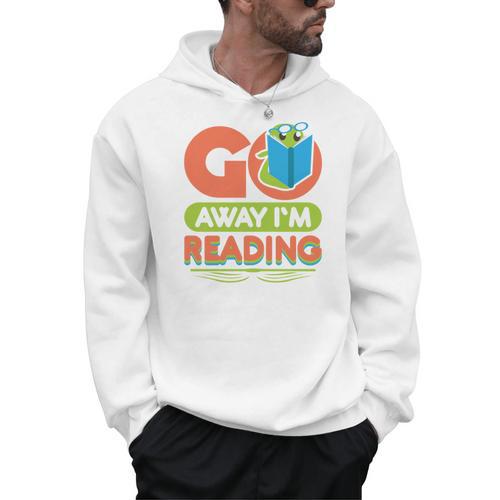 Book Reading Library Go Away Im Reading Men Hoodie - Bookorys