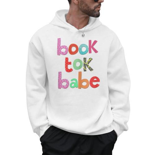 Book Tok Babe Bookish Woman Loves To Read Reading Novels Men Hoodie - Bookorys CA