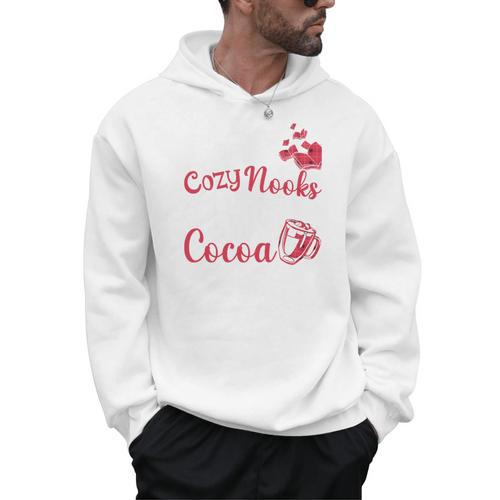 Books Cozy Nooks And Hot Cocoa Cute Fall Booklover Men Hoodie - Bookorys