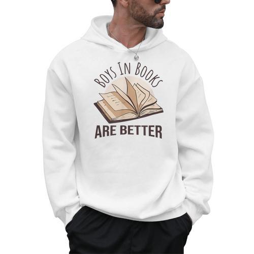 Boys In Books Are Better Men Hoodie - Bookorys UK