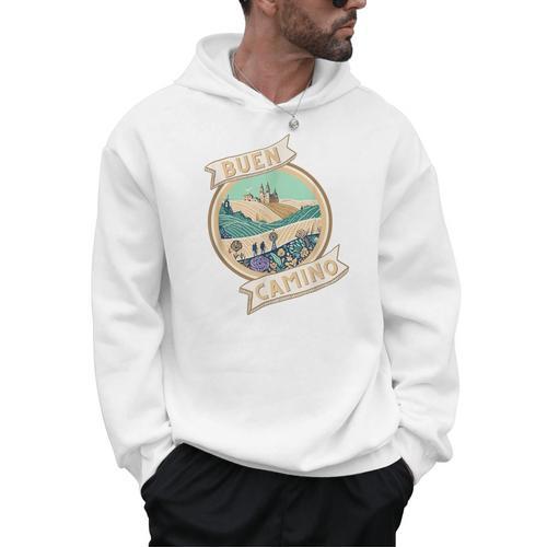 Buen Camino De Santiago Compostela Shirt Souvenir Tee Book Men Hoodie - Bookorys DE
