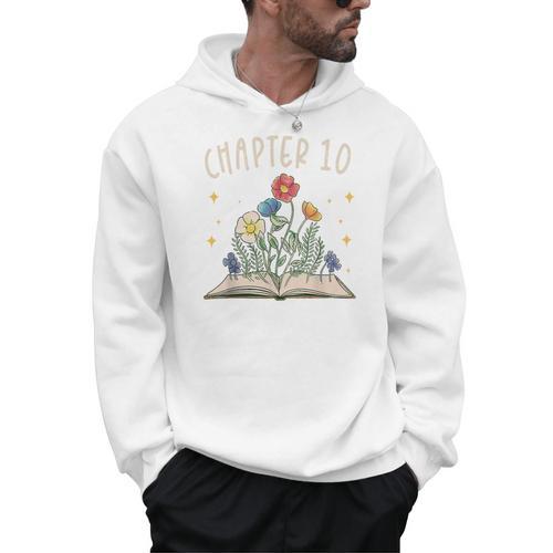 Chapter 10th Birthday Bookworm 10 Years Old For Book Lovers Men Hoodie - Bookorys