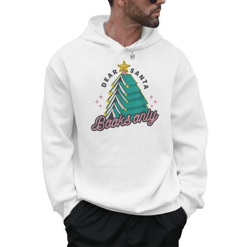 Christmas Book Read Reading Present Santa Claus Men Hoodie - Bookorys CA