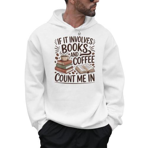 Coffee And Books Lover Quote Reading Enthusiast Men Hoodie - Bookorys DE