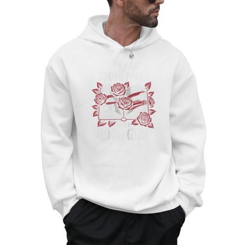 Dark Romance Books Women Quote Spread Those Pages Good Girl Men Hoodie - Bookorys
