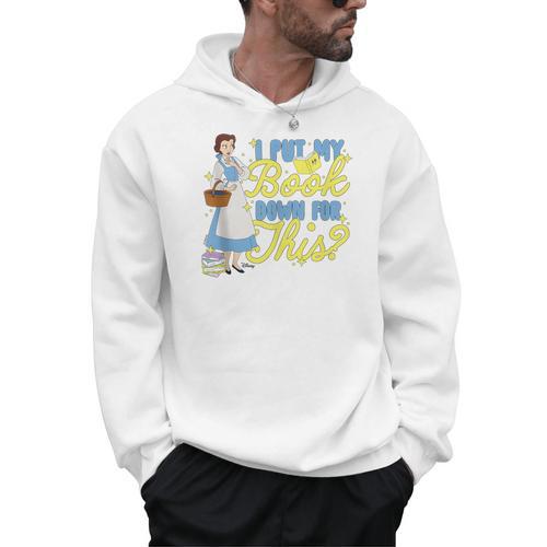 Disney Princess Belle I Put My Book Down For This Men Hoodie - Bookorys CA
