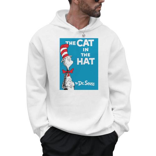Dr Seuss The Cat In The Hat Book Cover Men Hoodie - Bookorys