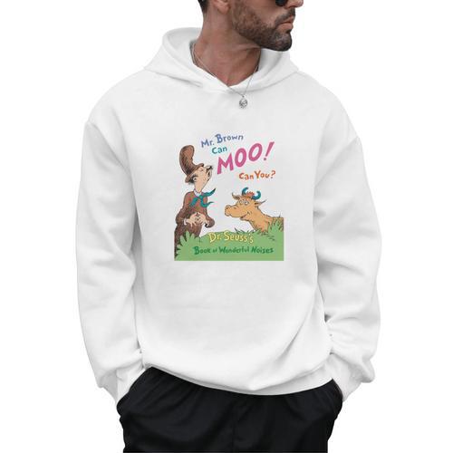 Dr Seuss Mr Brown Can Moo Book Cover Men Hoodie - Bookorys CA