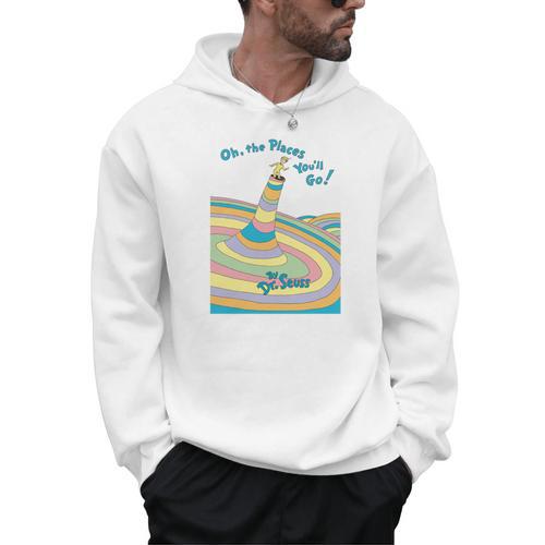 Dr Seuss Oh The Places You'Ll Go Book Cover Men Hoodie - Bookorys CA