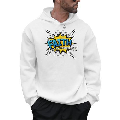 Faith Is My Superpower Fun Comic Book Christian Premium Tri-Blend Men Hoodie - Bookorys CA