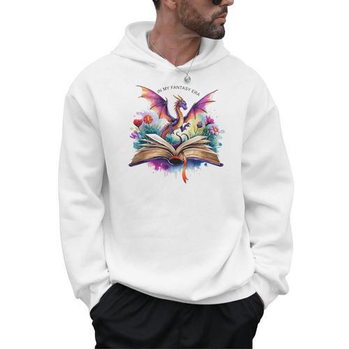 In My Fantasy Era Magic Dragon Book Men Hoodie - Bookorys AU