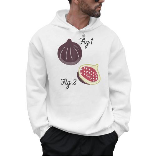 Fig 1 Figs Fruit Scientific Drawing Textbook Graphic Men Hoodie - Bookorys DE