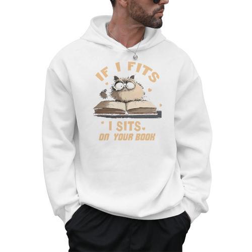 If i Fits I Sits On Your Book Premium Tri-Blend Men Hoodie - Bookorys