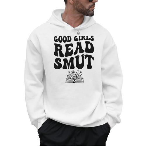 Good Girls Read Smut Book Flower Good Reader Saying Men Hoodie - Bookorys AU