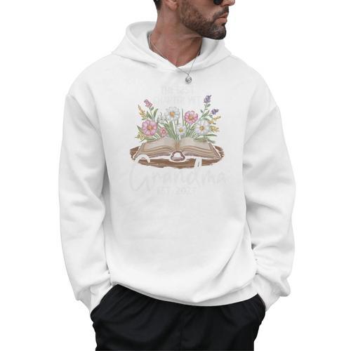 Grandma Est 2027 Best Chapter Yet Floral Book Premium Tri-Blend Men Hoodie - Bookorys